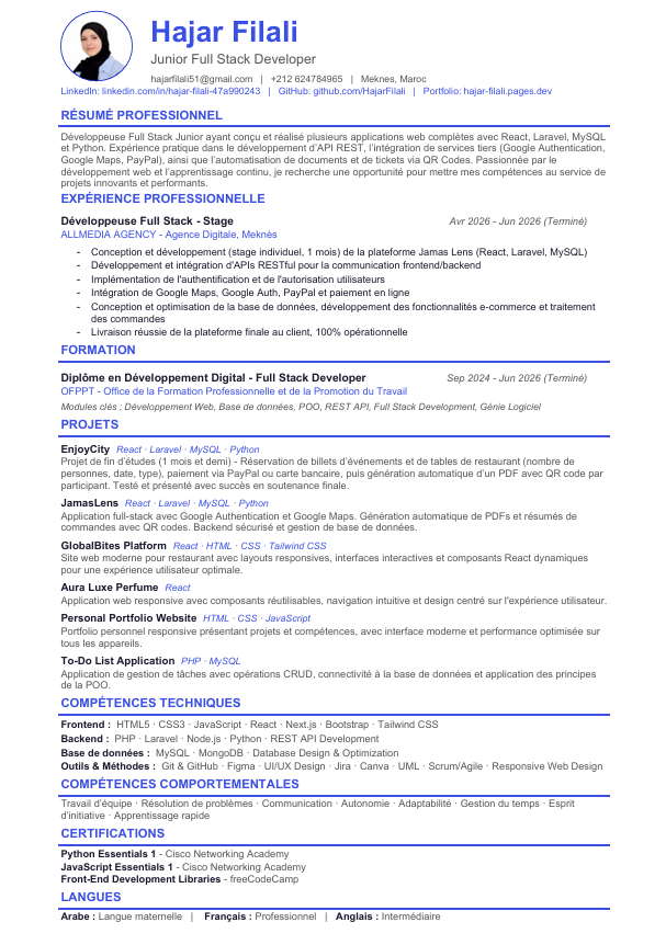 CV with Photo